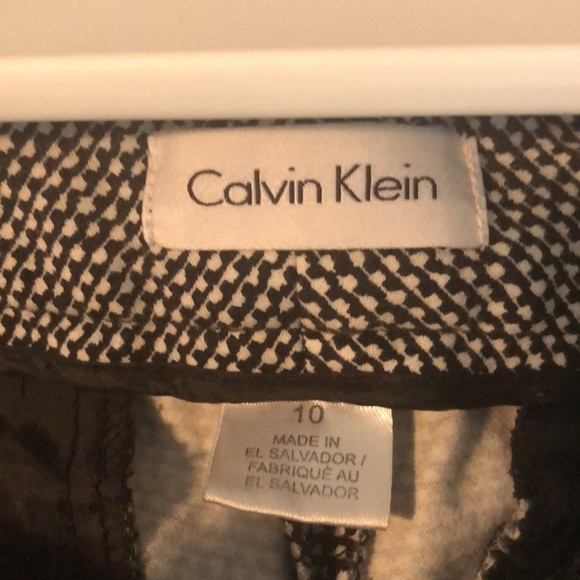 Calvin Klein Black White Crop Pants Pockets 10 - Picture 6 of 7